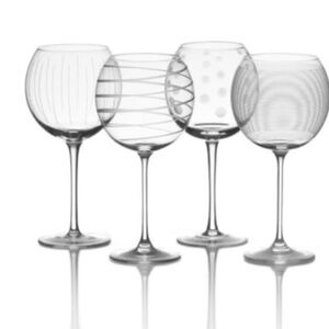 NEW Set of 4 Mikasa Cheers Balloon Goblet Glasses